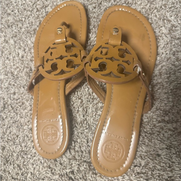 Tory Burch Shoes - Tory Burch Brown Logo Sandals